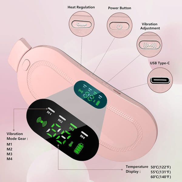 Rechargeable Heating Pad with Vibration.